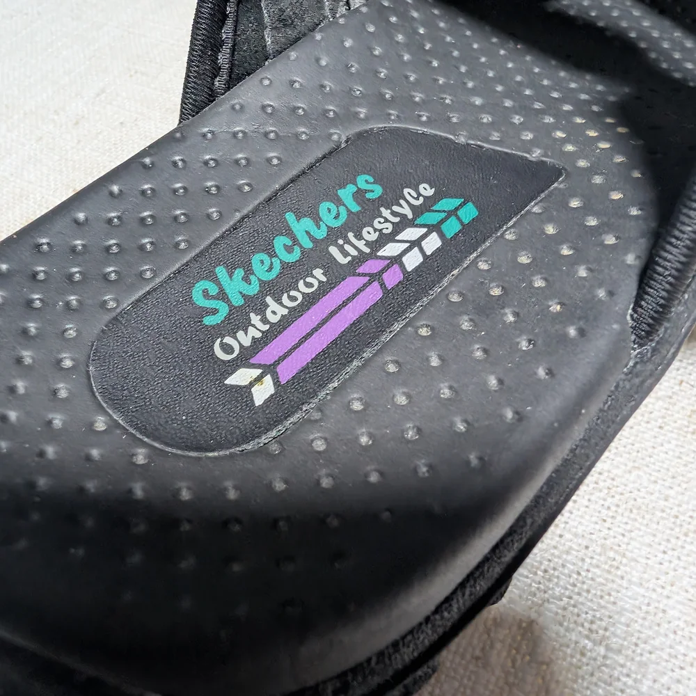 Black Sandals with Multicolor Straps - Picture 4 of 5